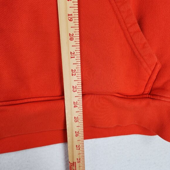 Adidas Sweater Mens Large Orange Trefoil Hoodie RYV Hooded Sweatshirt Originals - Picture 6 of 12